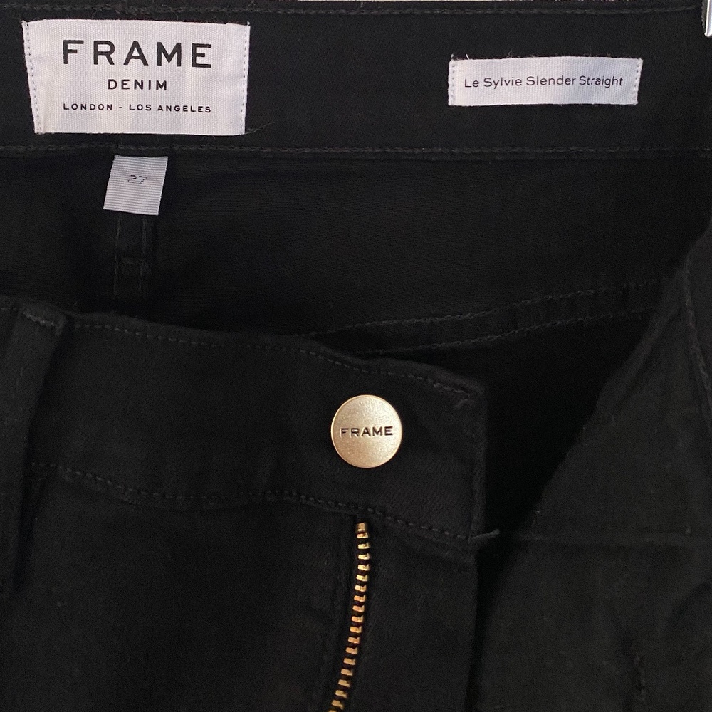 NWOT FRAME Sylvie Slender high-rise straight jeans